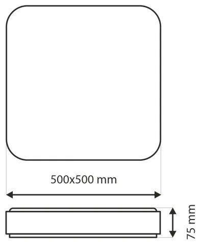 LED Dimmelhető mennyezeti lámpa UNA LED/60W/230V 2700-6500K + távirányító