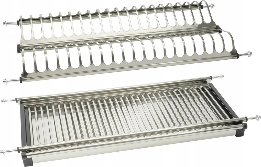 Csepegtető Edényszárító Inox, Rozsdamentes Acél, Fém 2 Szintes 80 CM