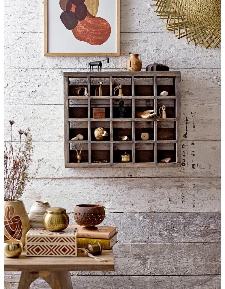 Barna dekoratív fa tárolódoboz 6,5x4,5x4 cm Cemile – Bloomingville