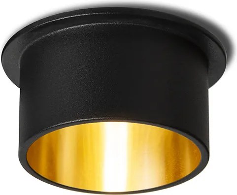 RENDL ORTA süllyesztett lámpa fekete/aranysárga 230V LED GU10 9W