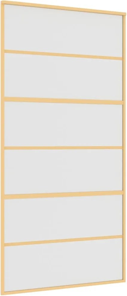 vidaXL aranyszínű ESG tejüveg és alumínium tolóajtó 102,5 x 205 cm