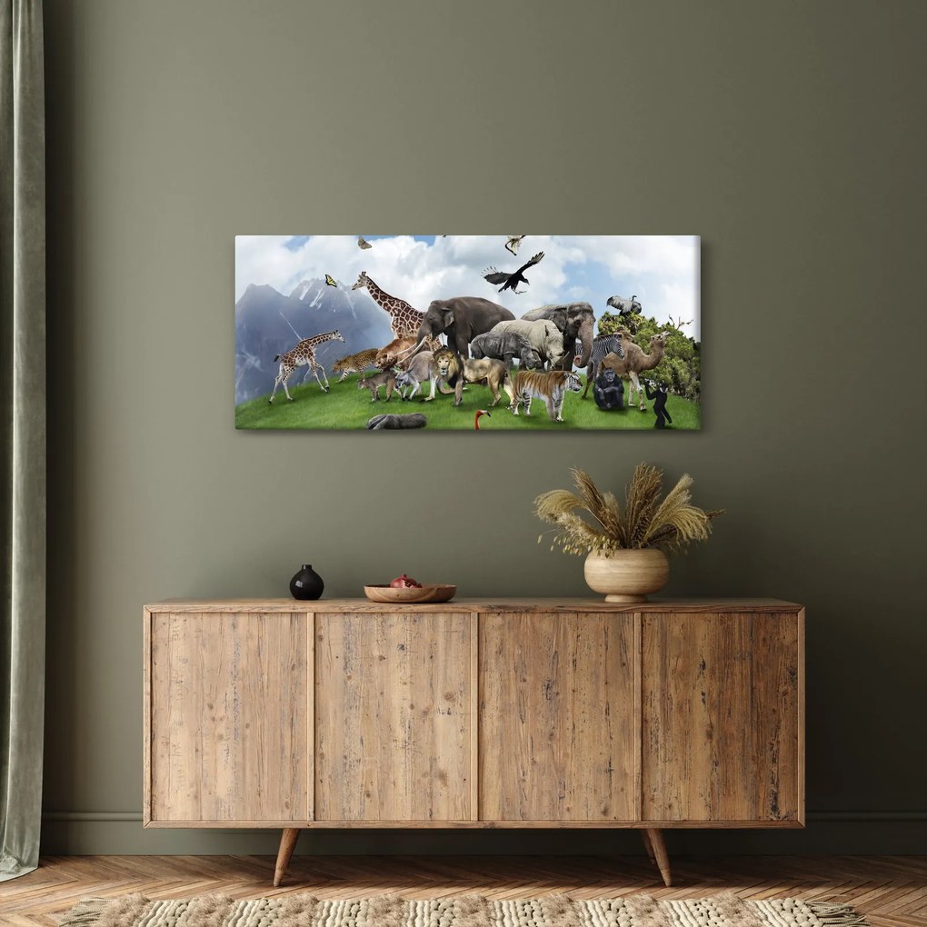Kép - állatok a szigeten (120x50 cm)