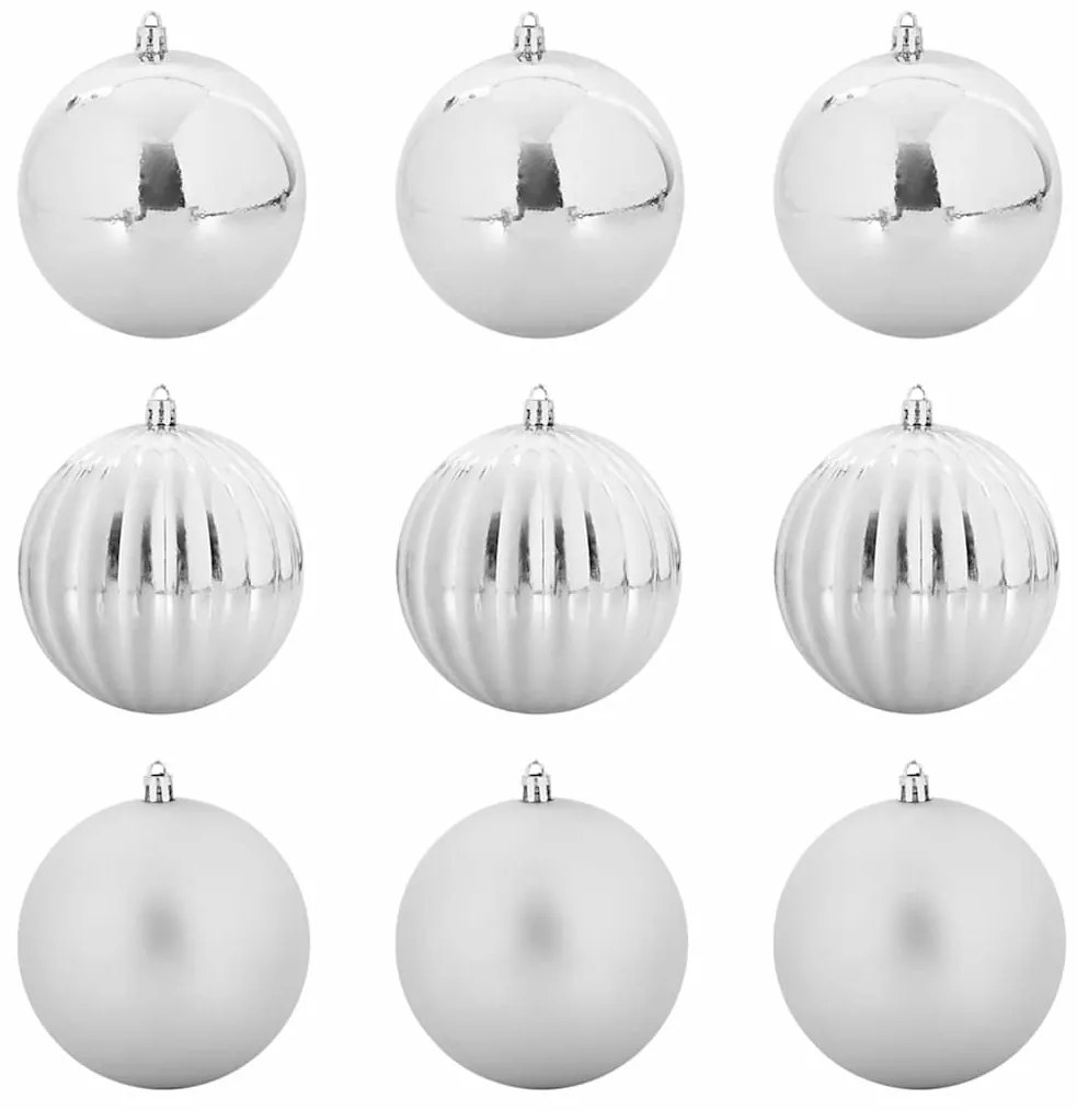 Karácsonyi Díszgömb Készlet 9 pcs Ezüst