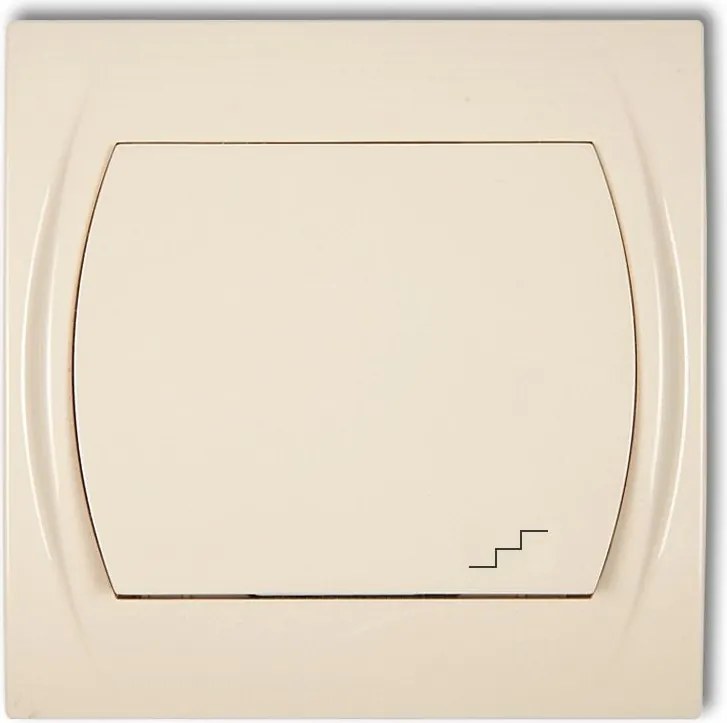 Lépcsőkapcsoló aljzat bézs 1LWP-3L Logo Karlik