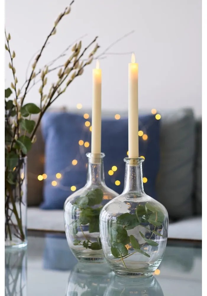 Elemmel működő LED gyertya szett 2 db-os (magasság 25 cm) Sara Crown – Sirius