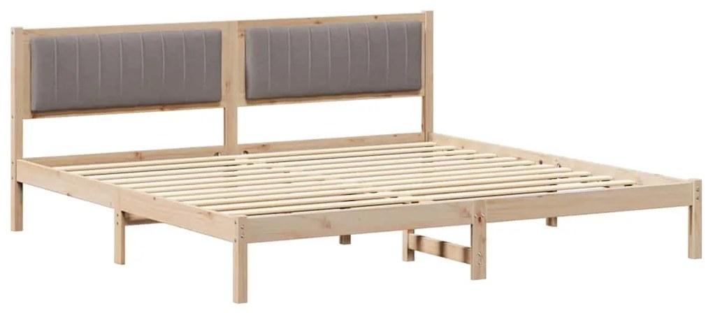 Ágykeret fejtámlával Tópszínű 200 x 200 cm Tömör fenyőfa