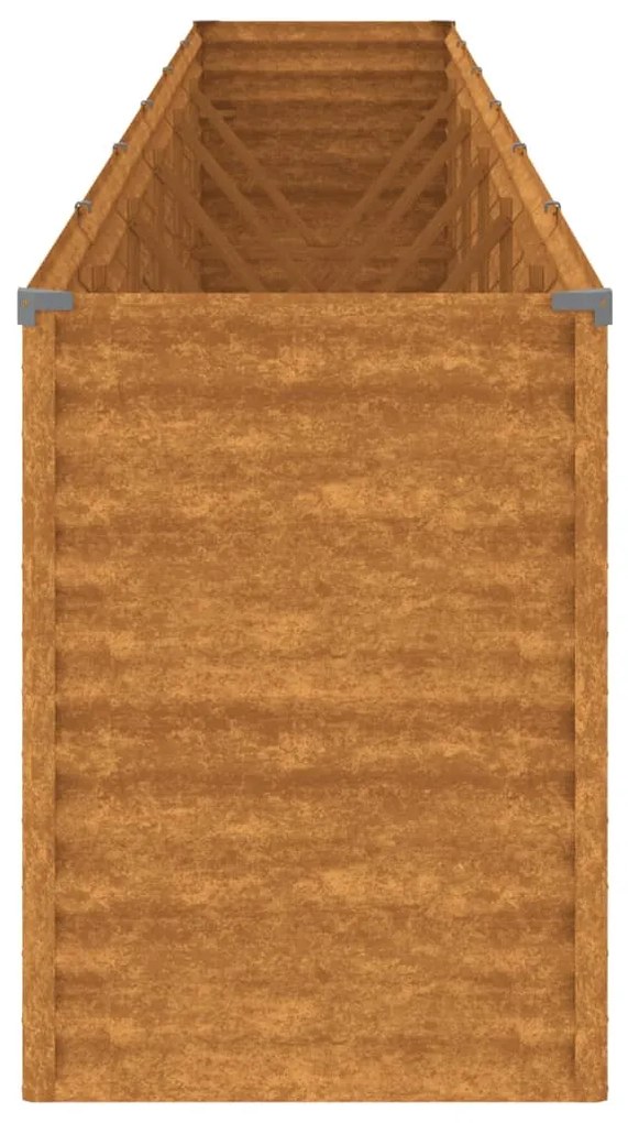Corten acél kerti magaságyás 578x50x69 cm