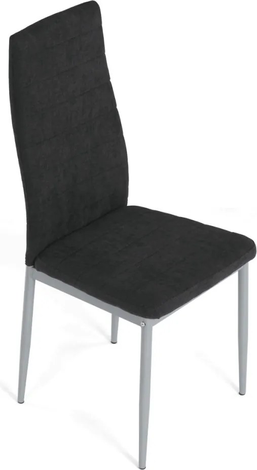 Jídelní židle, černá, látka, DCL-V5031 BK2