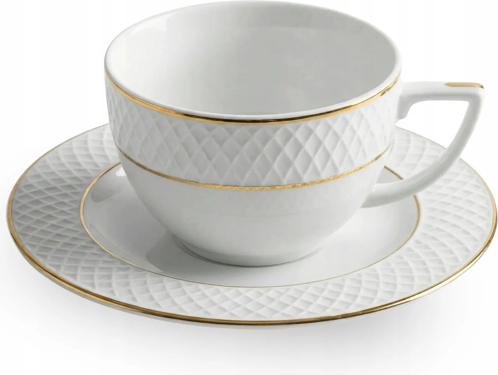 Porcelán csésze csészealjjal, Prémium kávé ajándék 240 ml Wilmax