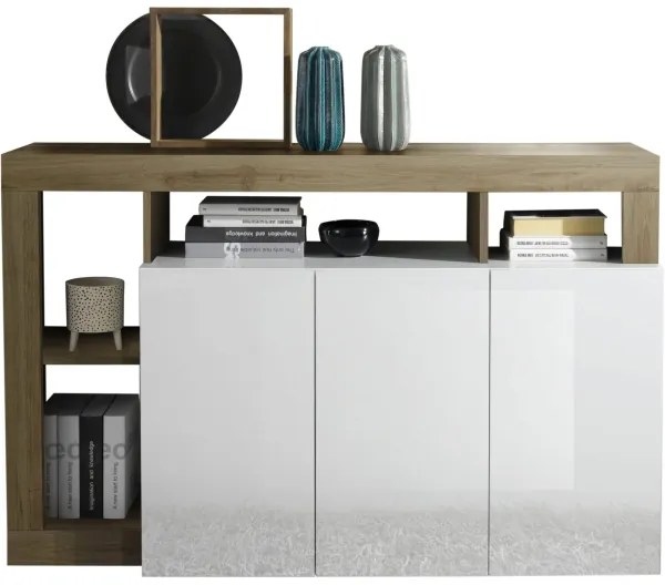 Komód LENOR fehér/barna