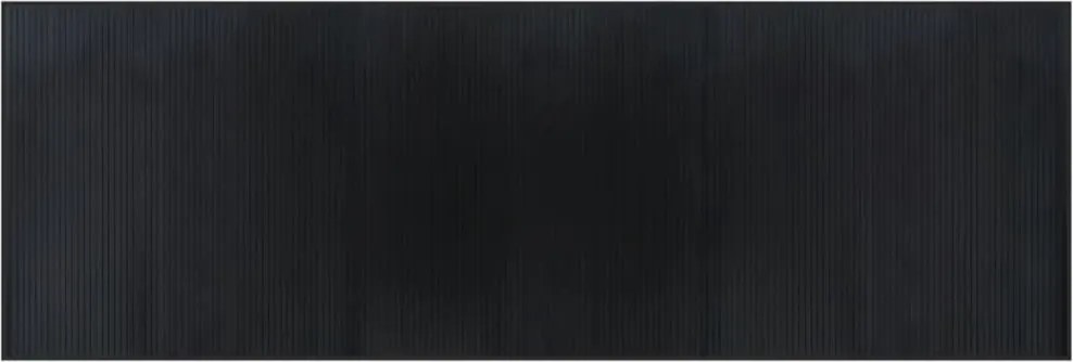 vidaXL négyszögletű fekete bambusz szőnyeg 100 x 300 cm