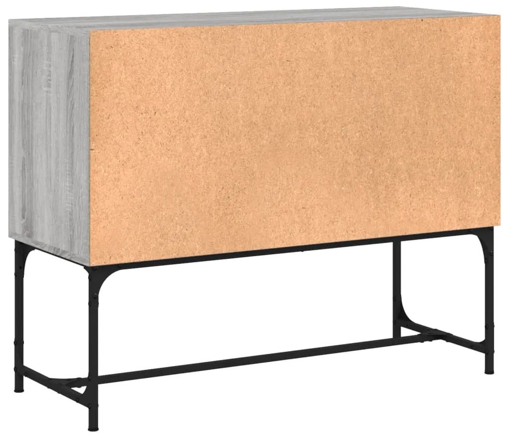 szürke sonoma színű szerelt fa tálalószekrény 100x40x79,5 cm