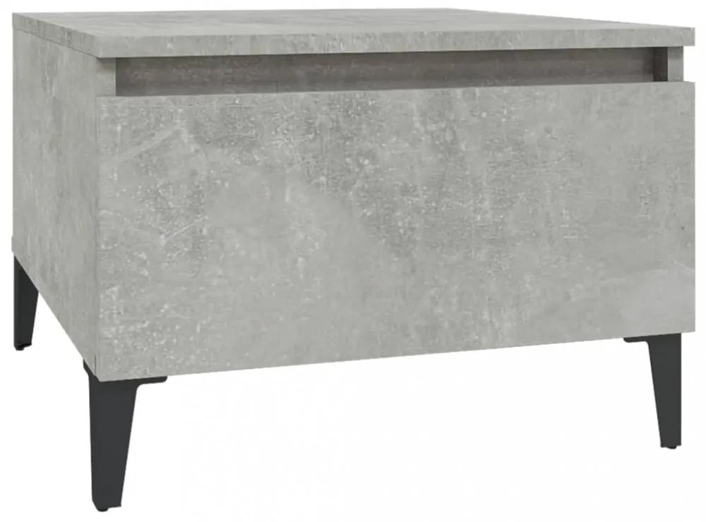 2 db betonszürke szerelt fa kisasztal 50x 46 x 35 cm
