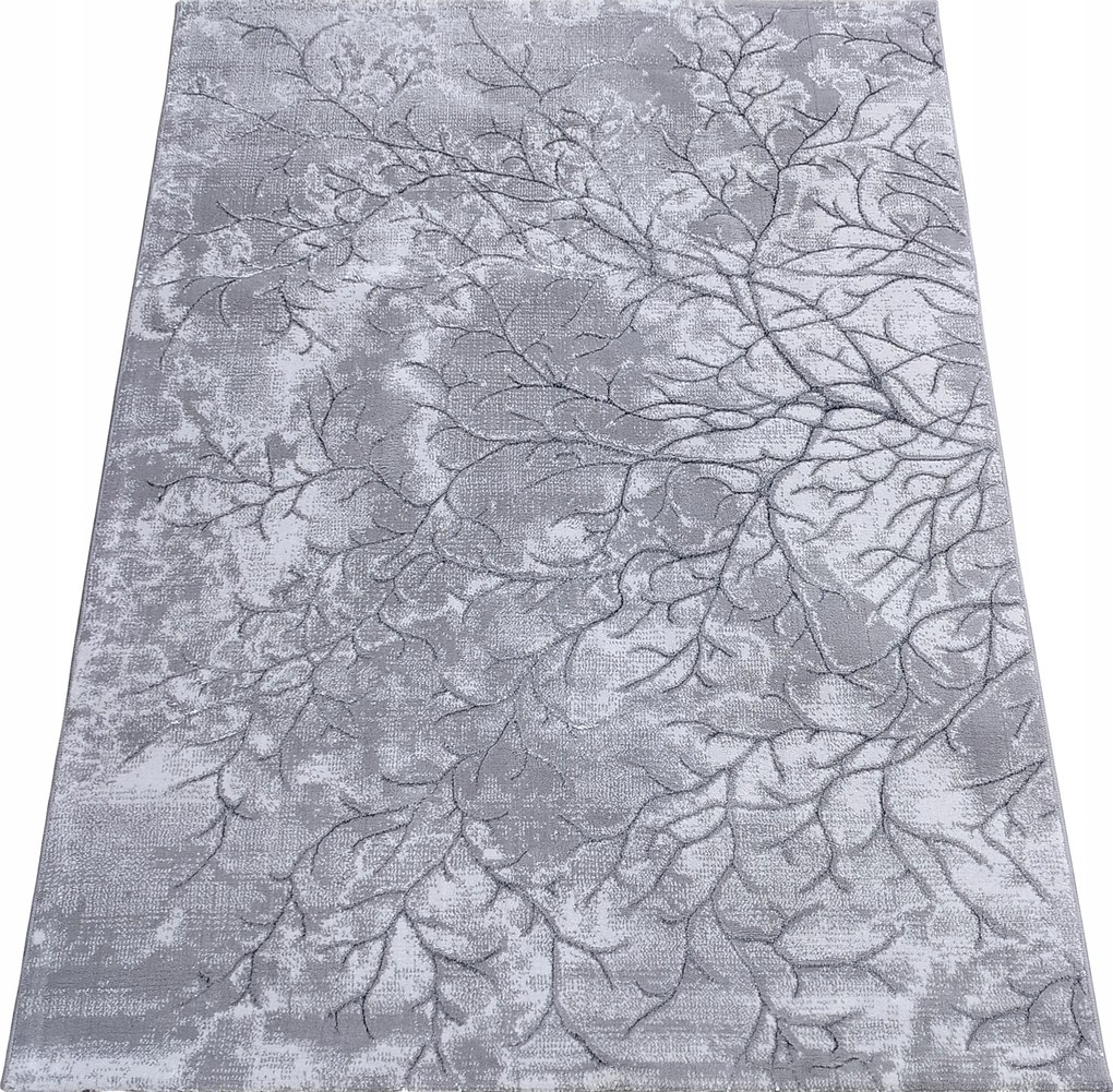 Szőnyeg 120x170 Modern Nappaliba Szürke Villanás