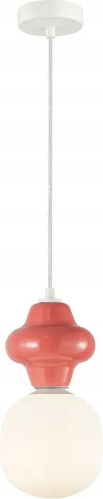 Függőlámpa Italux Latera Ø15cm 1xE14 Art Deco Piros