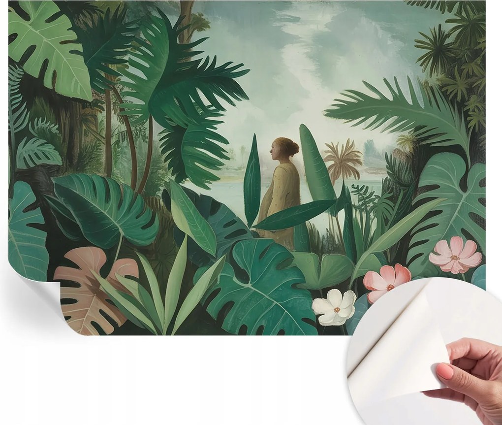 Öntapadós tapéta Fali furnér 3D hatás Egzotikus dzsungel 208x146 cm