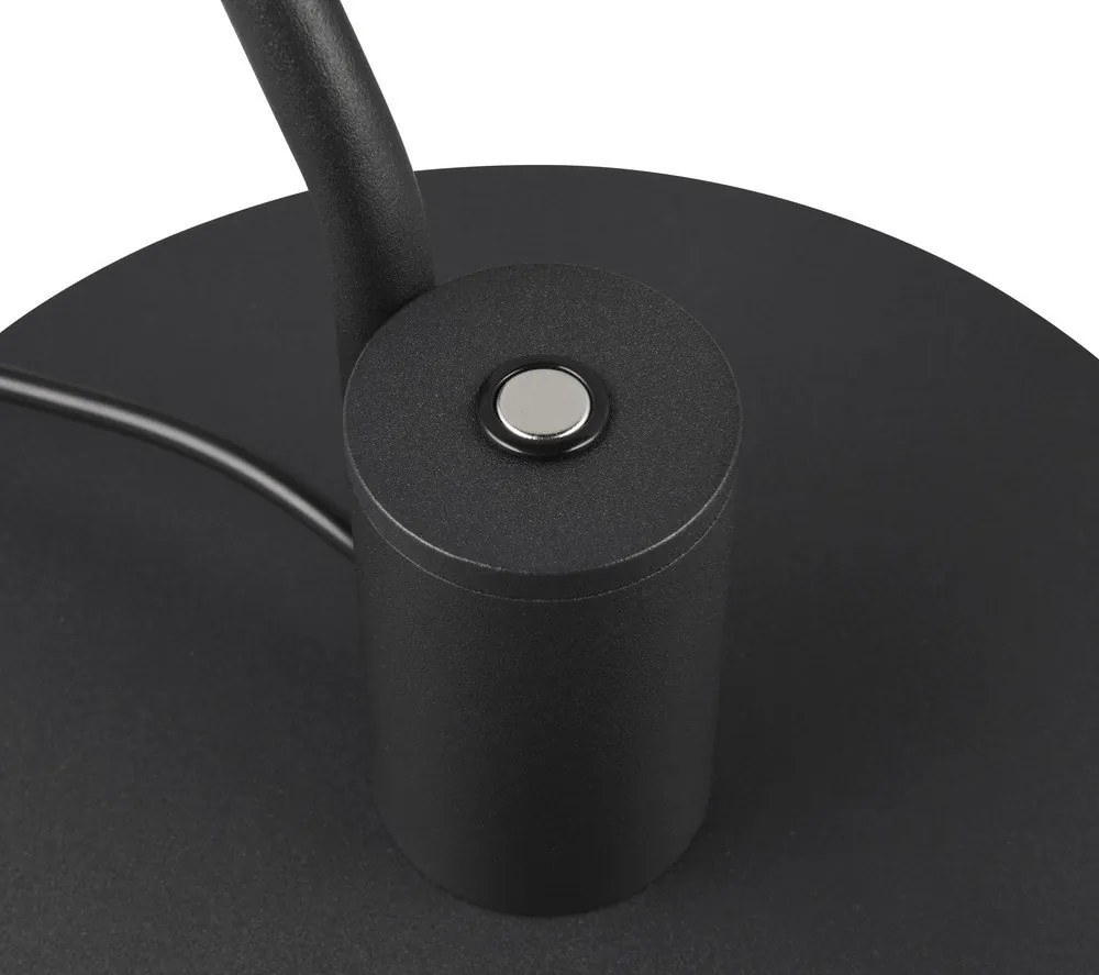 Matt fekete LED asztali lámpa hajlítható szerkezettel (magasság 64 cm) Manduro – Trio