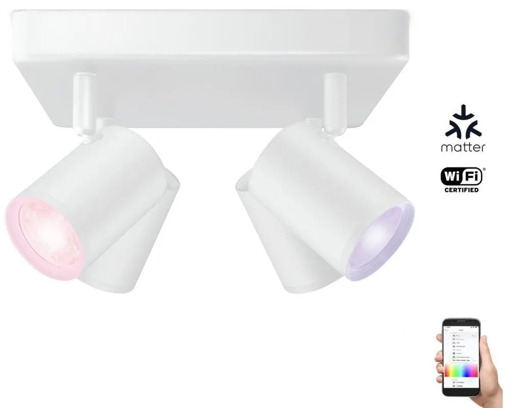 WiZ WiZ - LED RGBW dimmelhető spotlámpa IMAGEO 4xGU10/4,9W/230V fehér Wi-Fi WI0069