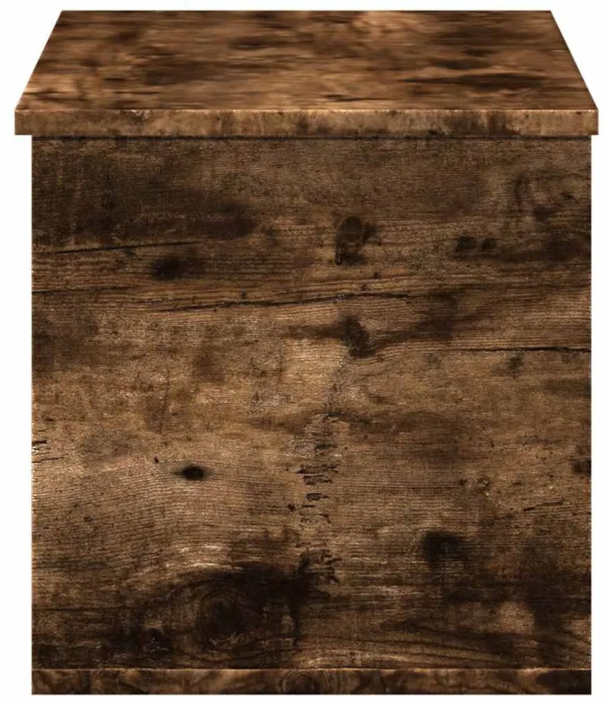 füstös tölgy színű szerelt fa tárolóláda 90 x 35 x 35 cm