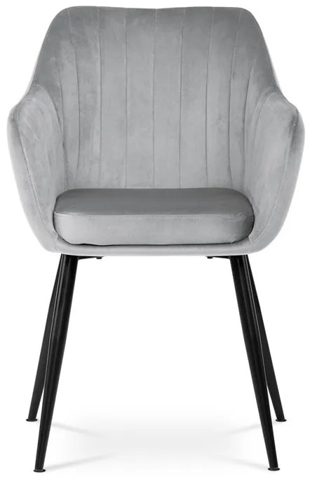 Szürke Bársony Étkezőszék. PIKA SIL4