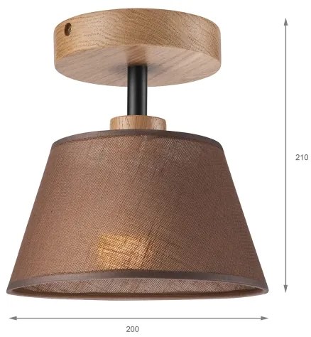 Brilagi - LED  Felületre szerelhető csillár  ANTHONY 1xE14/60W/230V tölgy/barna