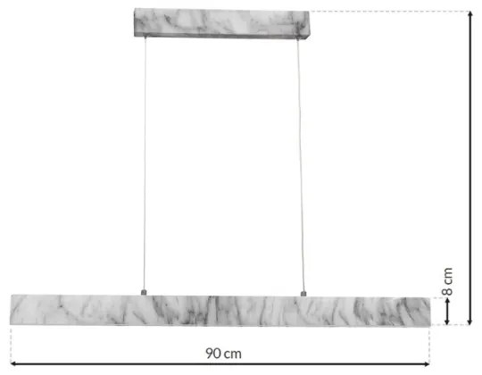 LED csillár PIERCE LED / 18W / 230V fehér / szürke
