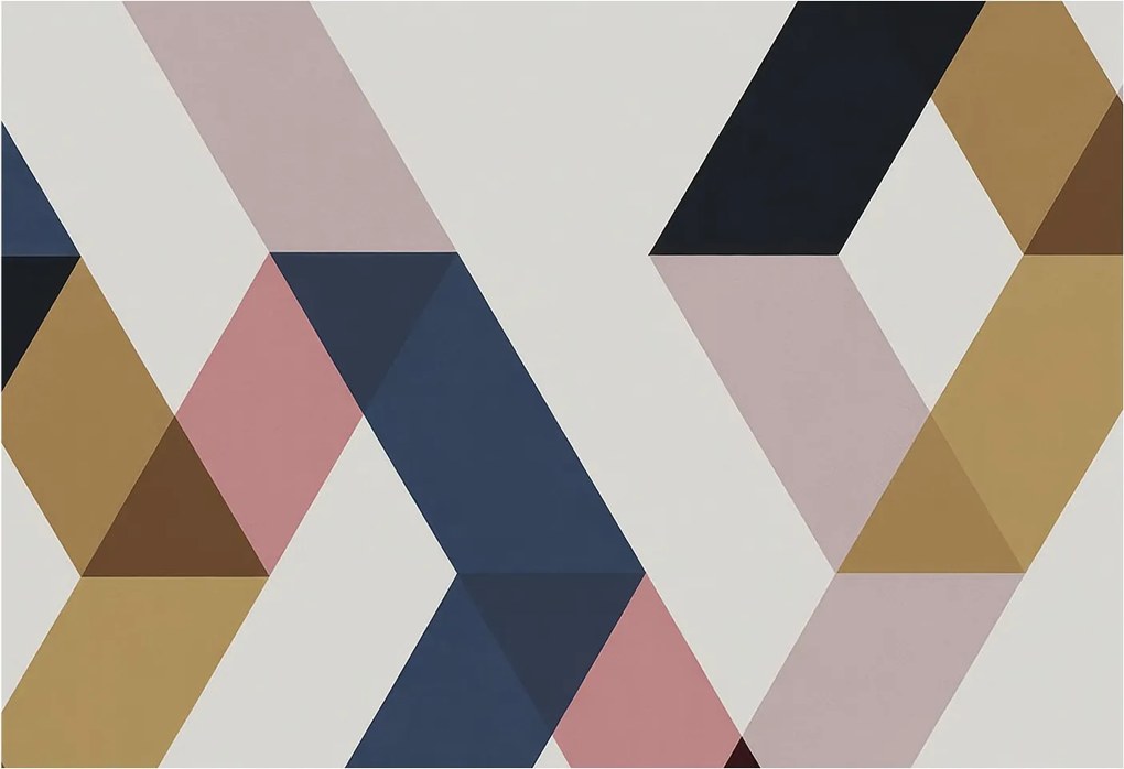 Dekoratív fotótapéta az irodába Színes rombuszok 152x104 Ragasztó