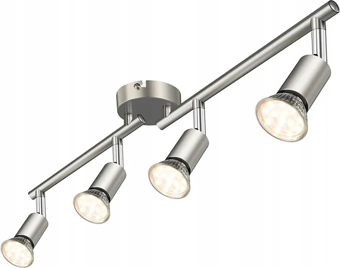 Mennyezeti Lámpatest Menetes GU10 Meleg Fehér 60CM 4 Pontos Reflektor Fehér