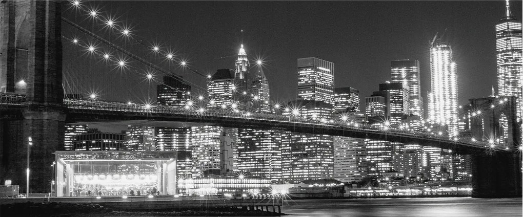 Flizelin tapéta Divatos 3D fali ragasztóval Éjszakai panoráma 250x104 Ragasztó