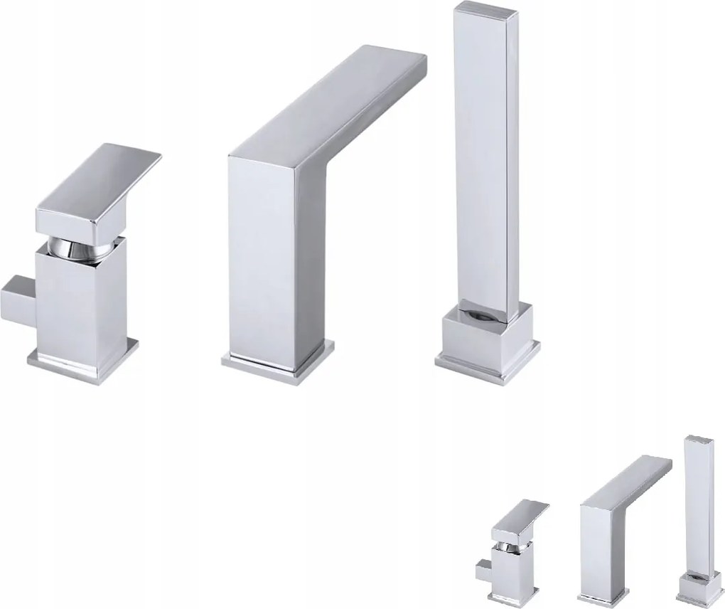 Kádtöltő Csaptelep 3 Lyukú Kád Nova Álló Zuhany Csaptelep Króm