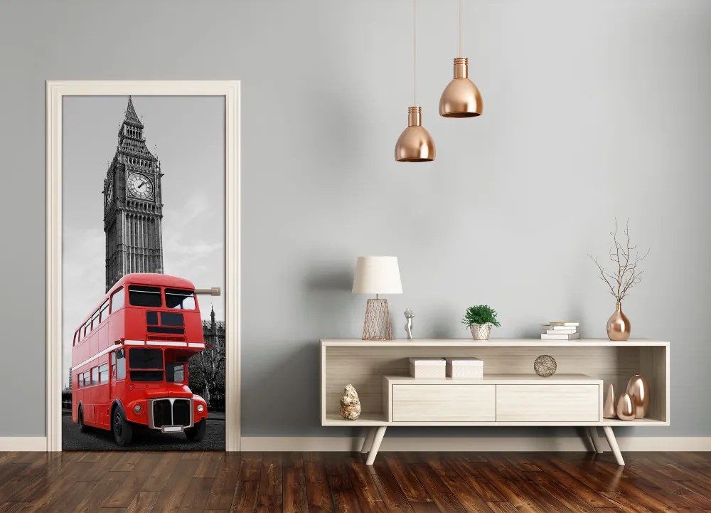 Ajtó tapéta London busz 75x205 cm
