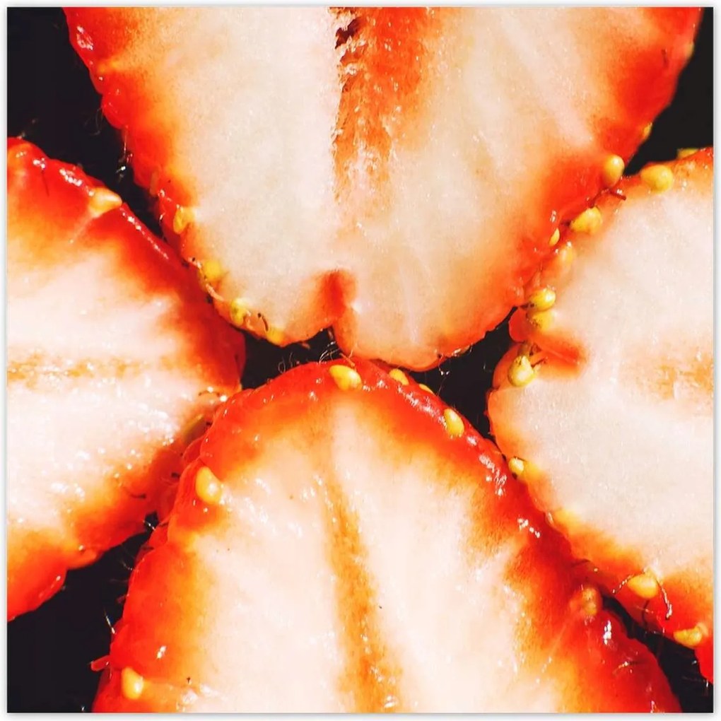 Poszterek 100x100 Eper szeletek