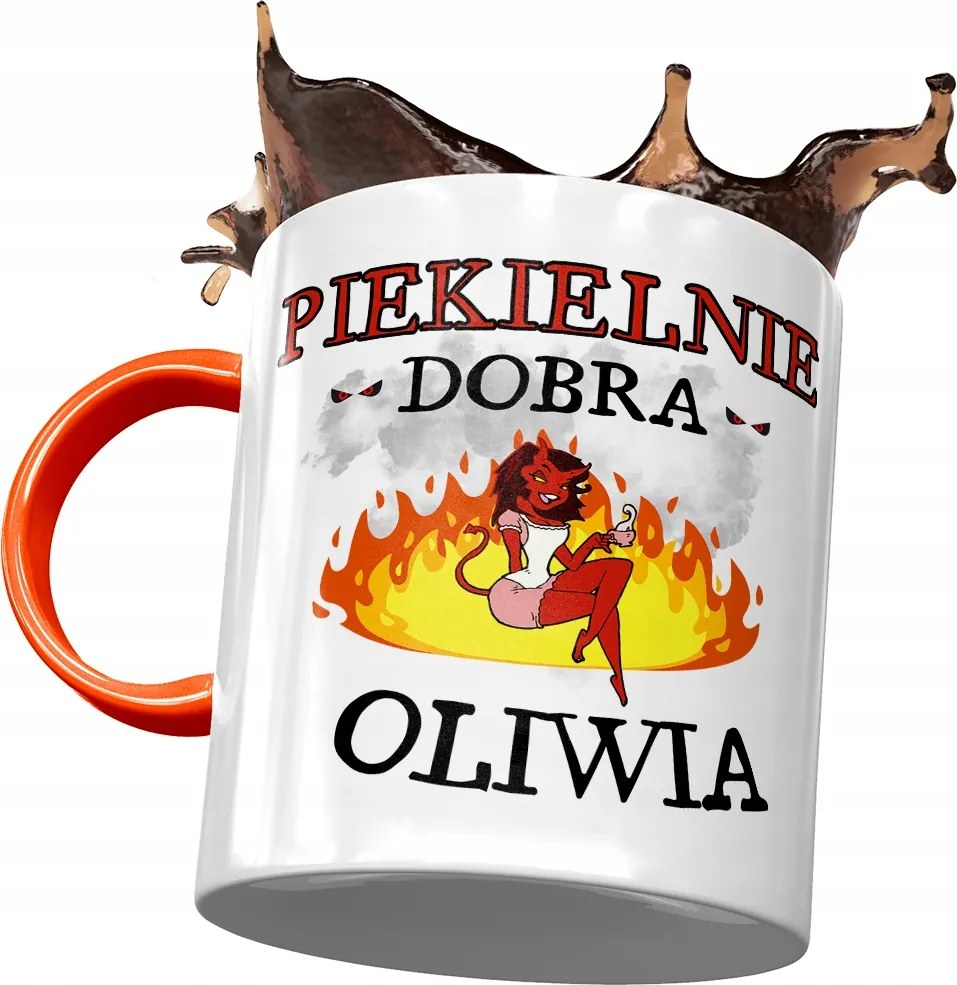 Narancssárga bögre Olívia Barátnőjének Feleségének Nyomtatott Fotóval