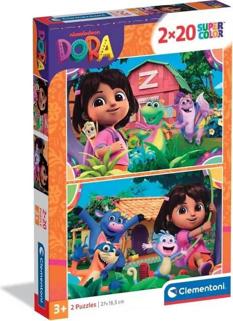 Dóra, a felfedező Garden 2x20 db-os puzzle Clementoni