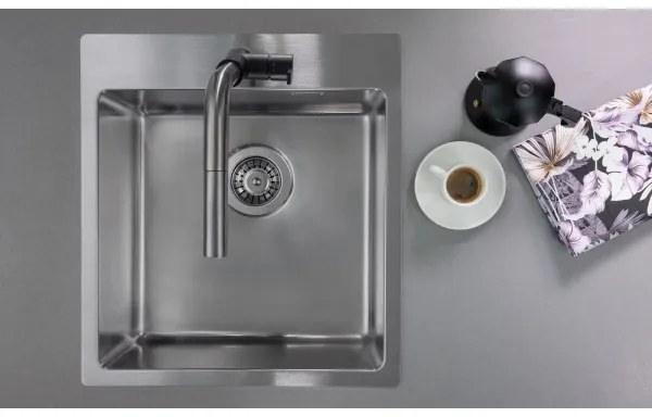 Deante ZPO_010A - Mosogató OLFATO 50,5x45 cm csiszolt acél