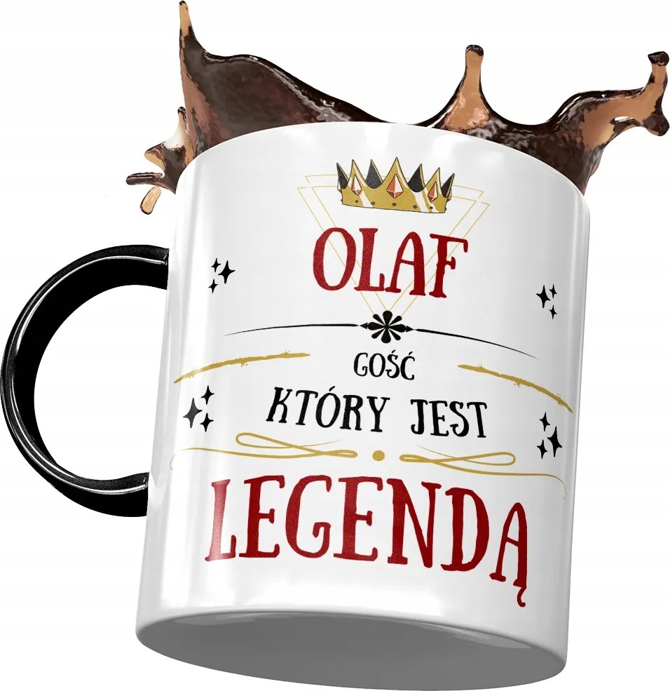 Fekete Bögre Olaf Férj Kolléga Ajándék Nyomtatott Fotóval