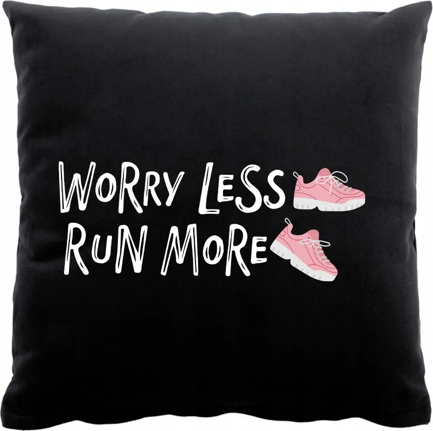 Fekete Nyomott Mintás Párna Ajándék Futóknak