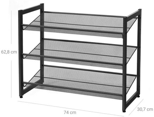 ALVORO fekete cipőtartó