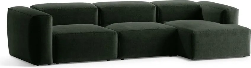Zöld sarokkanapé (jobb oldali-heverő résszel) Bergamo – Cosmopolitan Design
