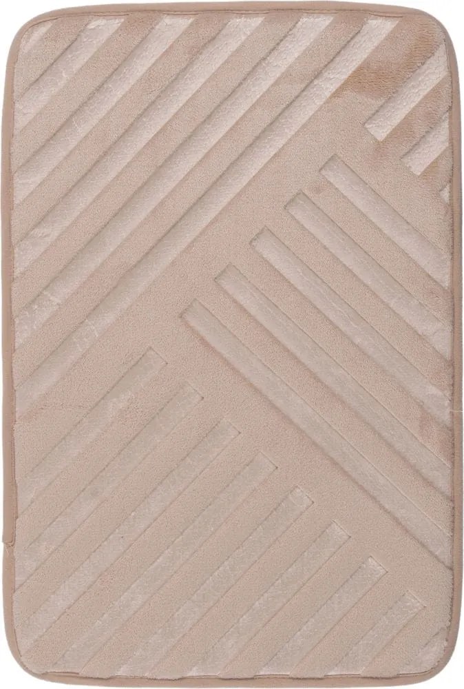 Fürdőszobaszőnyeg Hamilton csíkos bézs 50x80cm