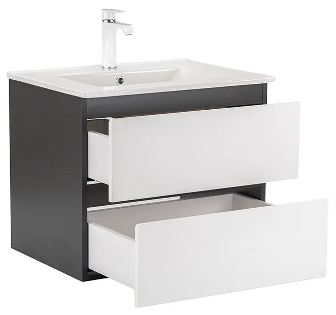 Vario Forte 60 komplett fürdőszoba bútor antracit-fehér