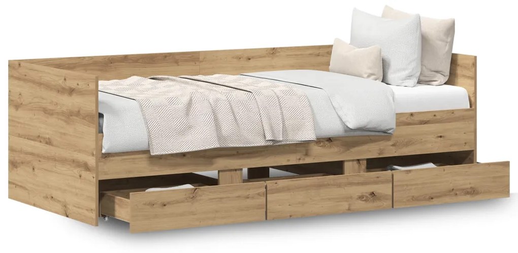 Kanapéágy Mesteri tölgy Mérnöki fa 90 x 200 cm Tartós Kanapéágy