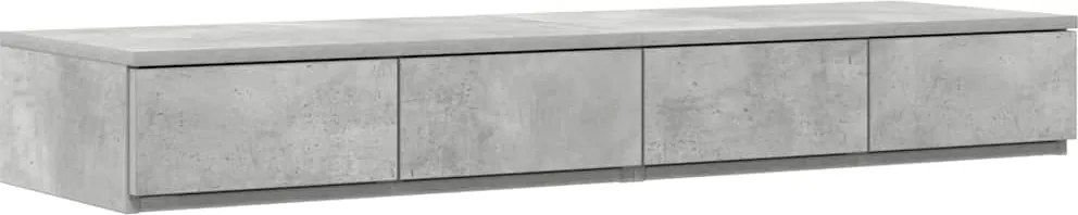 vidaXL Ágyfiókok fiókkal Beton Szürke 120 x 36,5 x 16,5 cm Faanyag