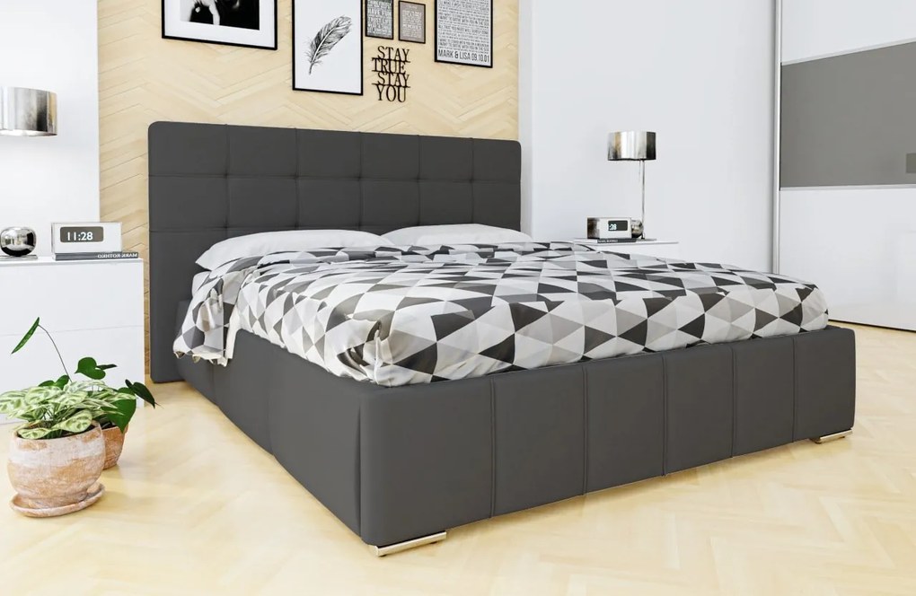 Franciaágy 180 cm Kendrick (öko-bőr Soft 020). 1058293