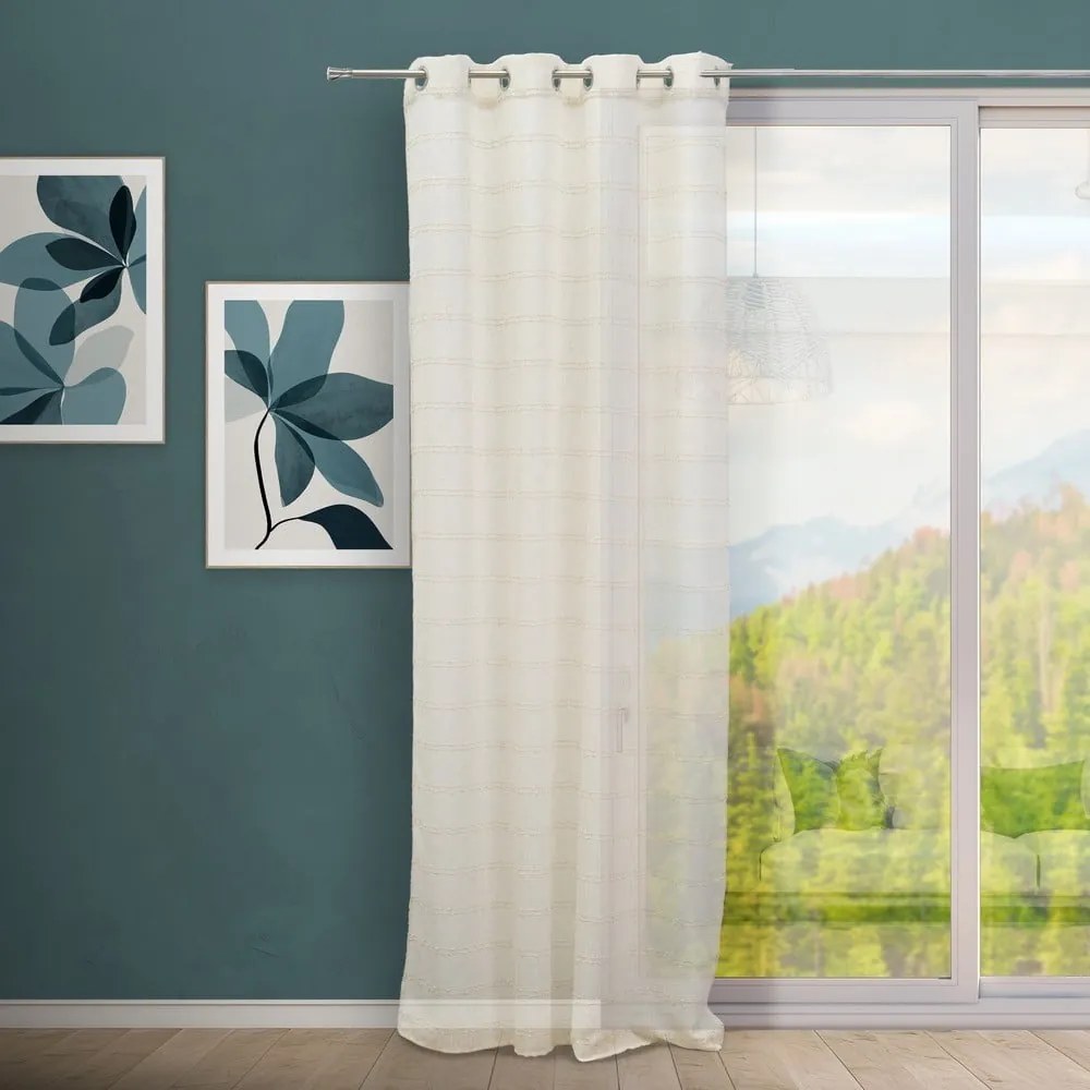 Bézs lenkeverék függöny 140x260 cm Nodes – Casa Selección