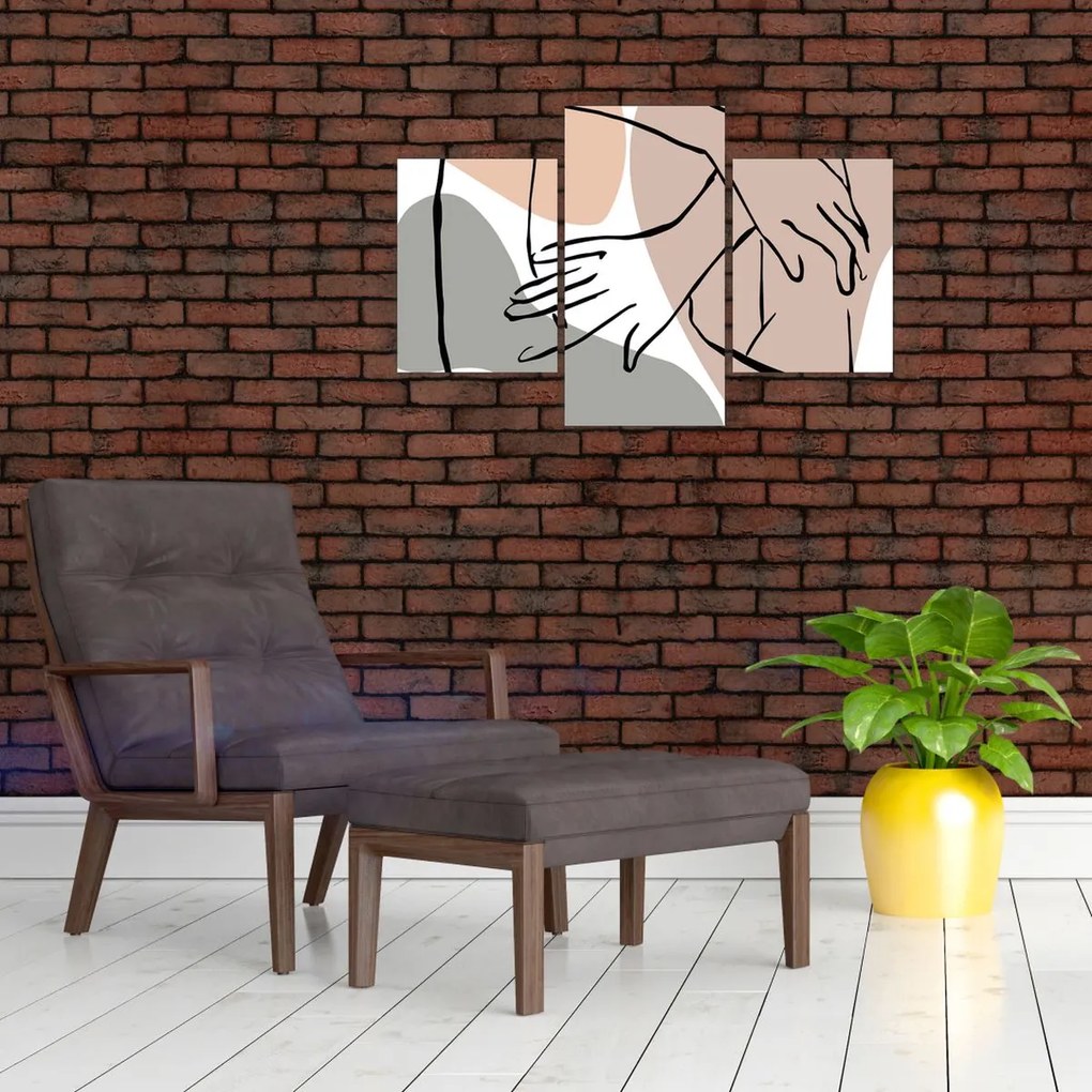 Kép - Női test vonal művészet N⁰2 (90x60 cm)