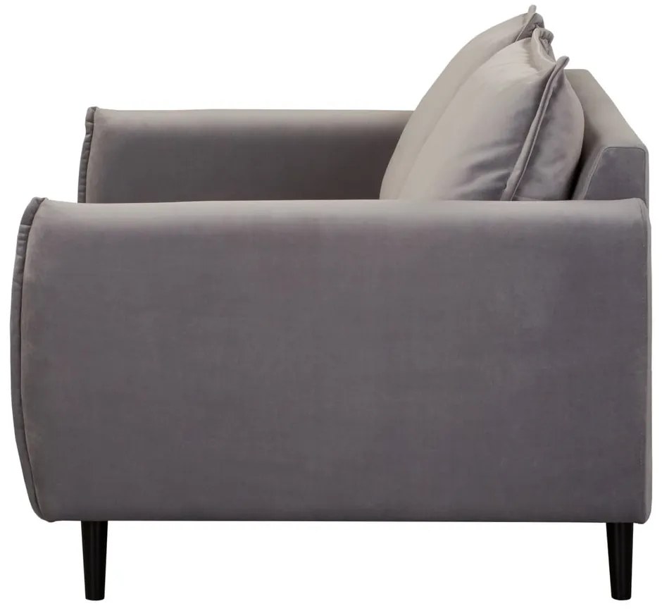 Szürke bársony kanapé 138 cm Juli – Ropez