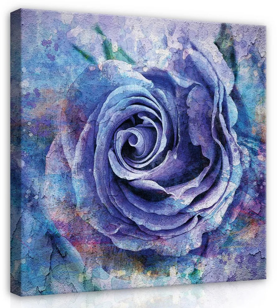 Rózsabimbó, vászonkép, 80x80 cm méretben