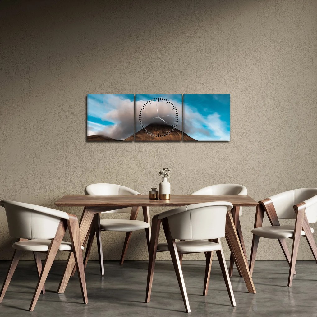 Kép - Felhő a csúcs felett (órával) (90x30 cm)
