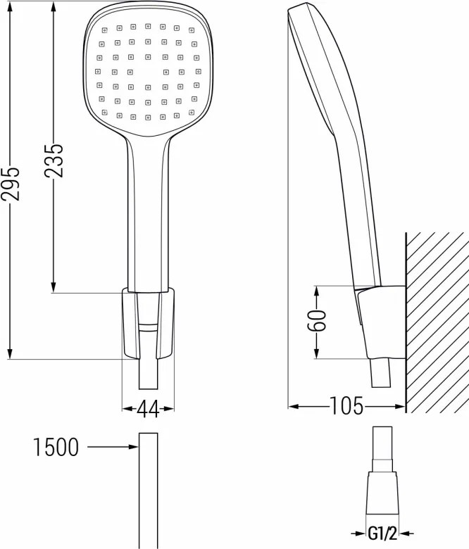 Mexen R-33 pontszerű zuhanykészlet, króm/fehér - 785335052-02